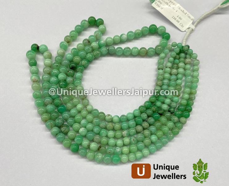 Chrysoprase Shaded Smooth Round Beads